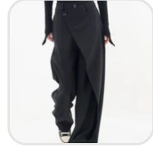 Commense Black Wide-Leg Women's Pants
